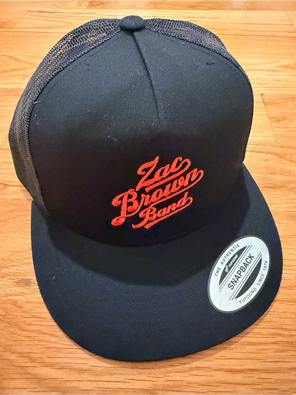 Zac Brown Band Black trucker Snapback Hat - authentic merch